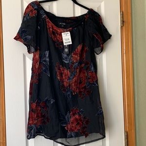 NWT black with floral dress